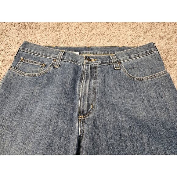 Carhartt Men's Relaxed Fit Denim Straight Leg Jeans 36 x 32 - Picture 2 of 8